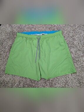 Cutter & Buck Men's Bright Green Swim Trunks with Drawstring